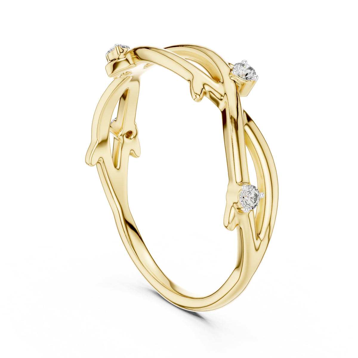 Twisted Vine Branch Lab Grown Diamond Ring