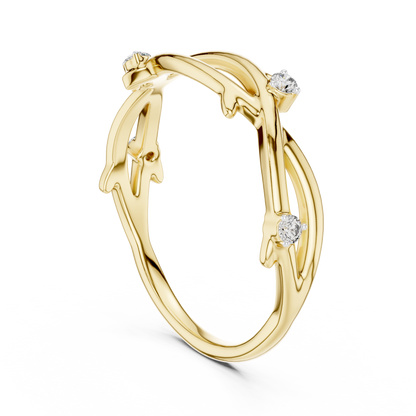 Twisted Vine Branch Lab Grown Diamond Ring
