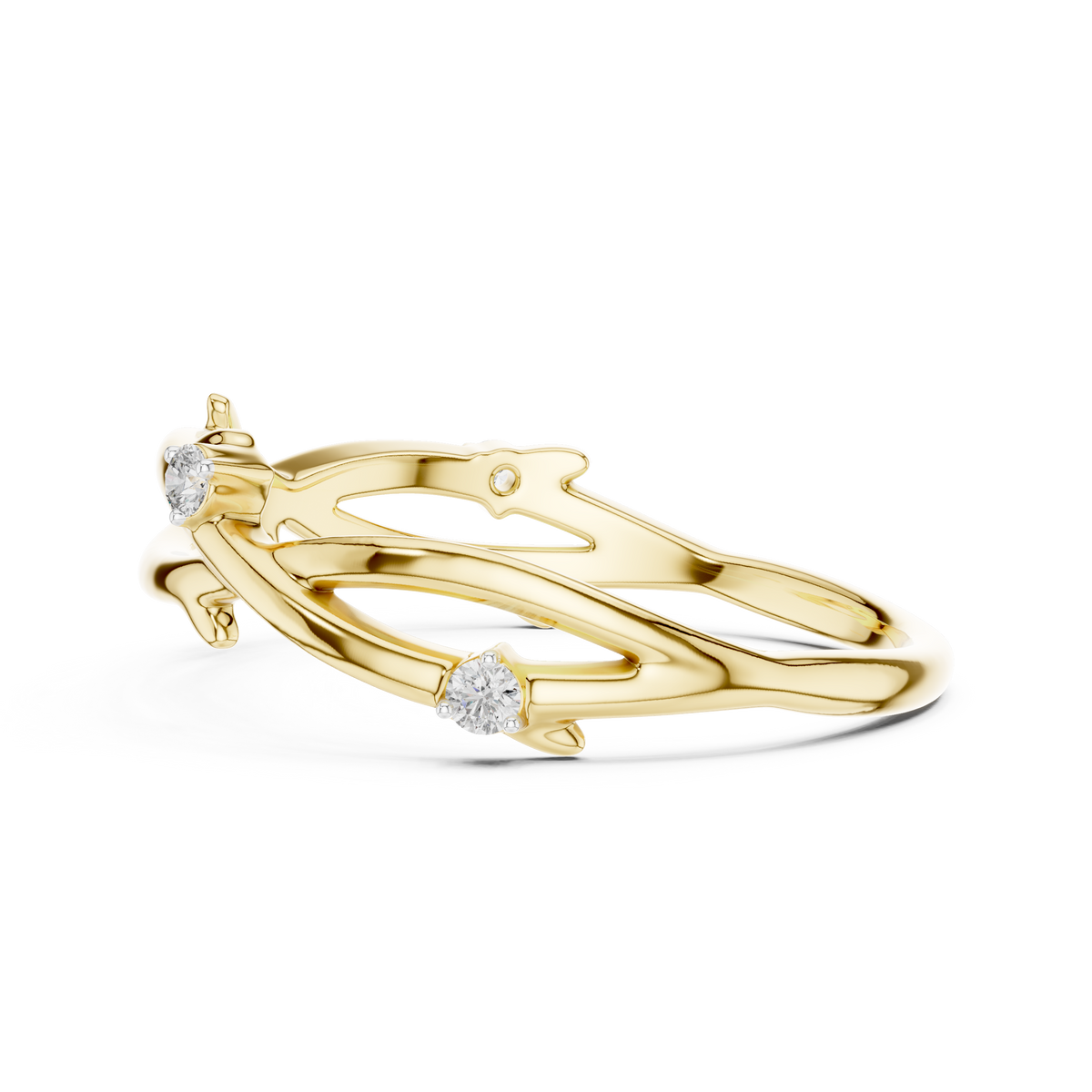 Twisted Vine Branch Lab Grown Diamond Ring