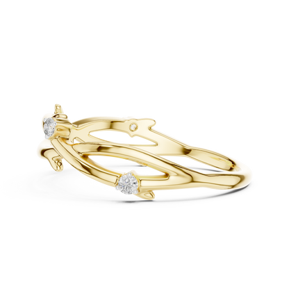 Twisted Vine Branch Lab Grown Diamond Ring