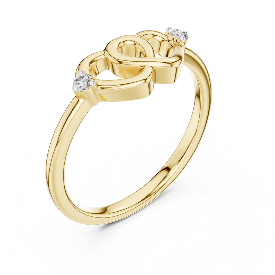 Interlocking Hearts Lab Grown Diamond Ring