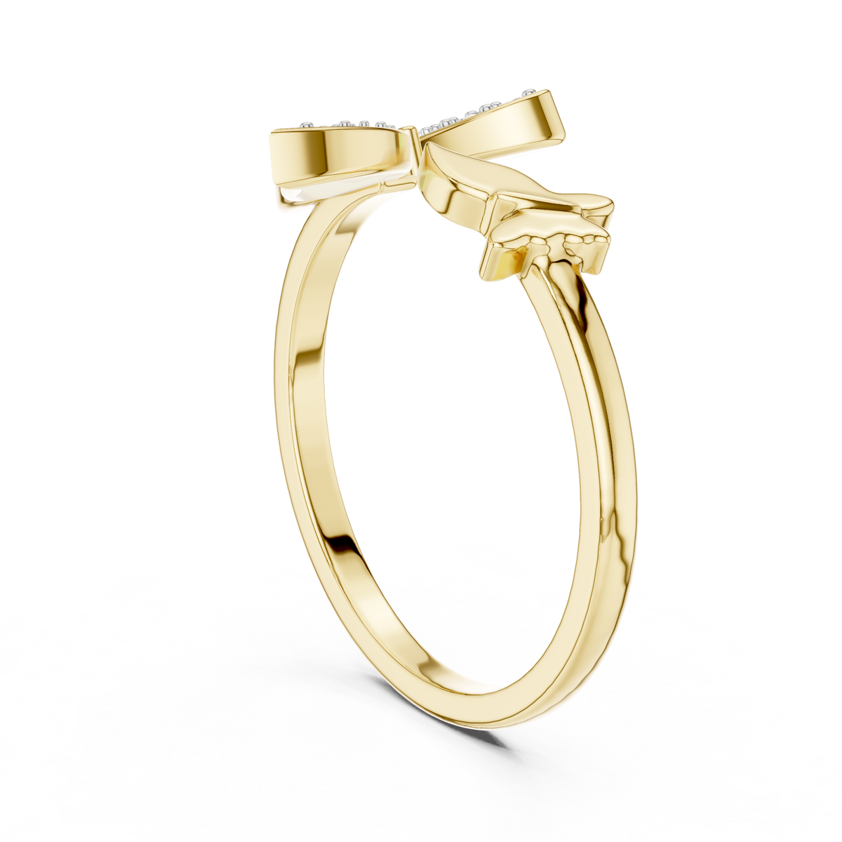 Butterfly Motif Pave Lab Grown Diamond Ring