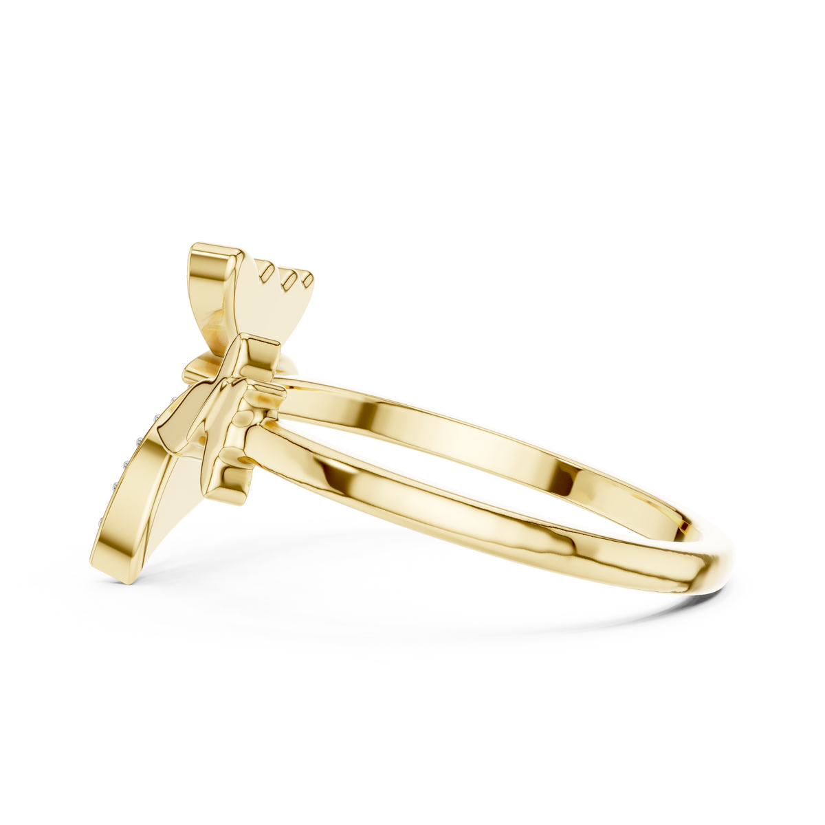 Butterfly Motif Pave Lab Grown Diamond Ring