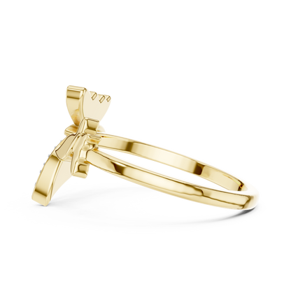 Butterfly Motif Pave Lab Grown Diamond Ring