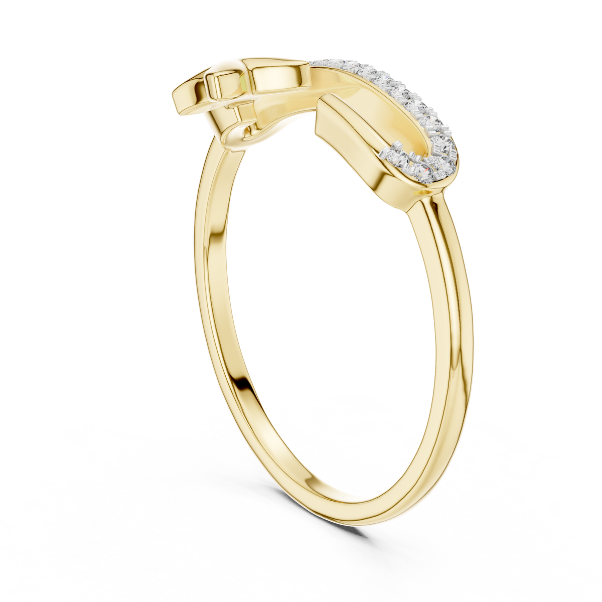 Open Butterfly Pave Set Lab Grown Diamond Ring