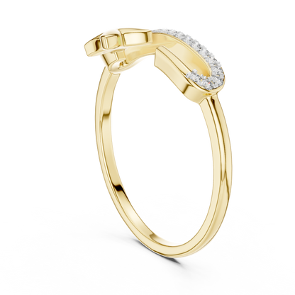 Open Butterfly Pave Set Lab Grown Diamond Ring