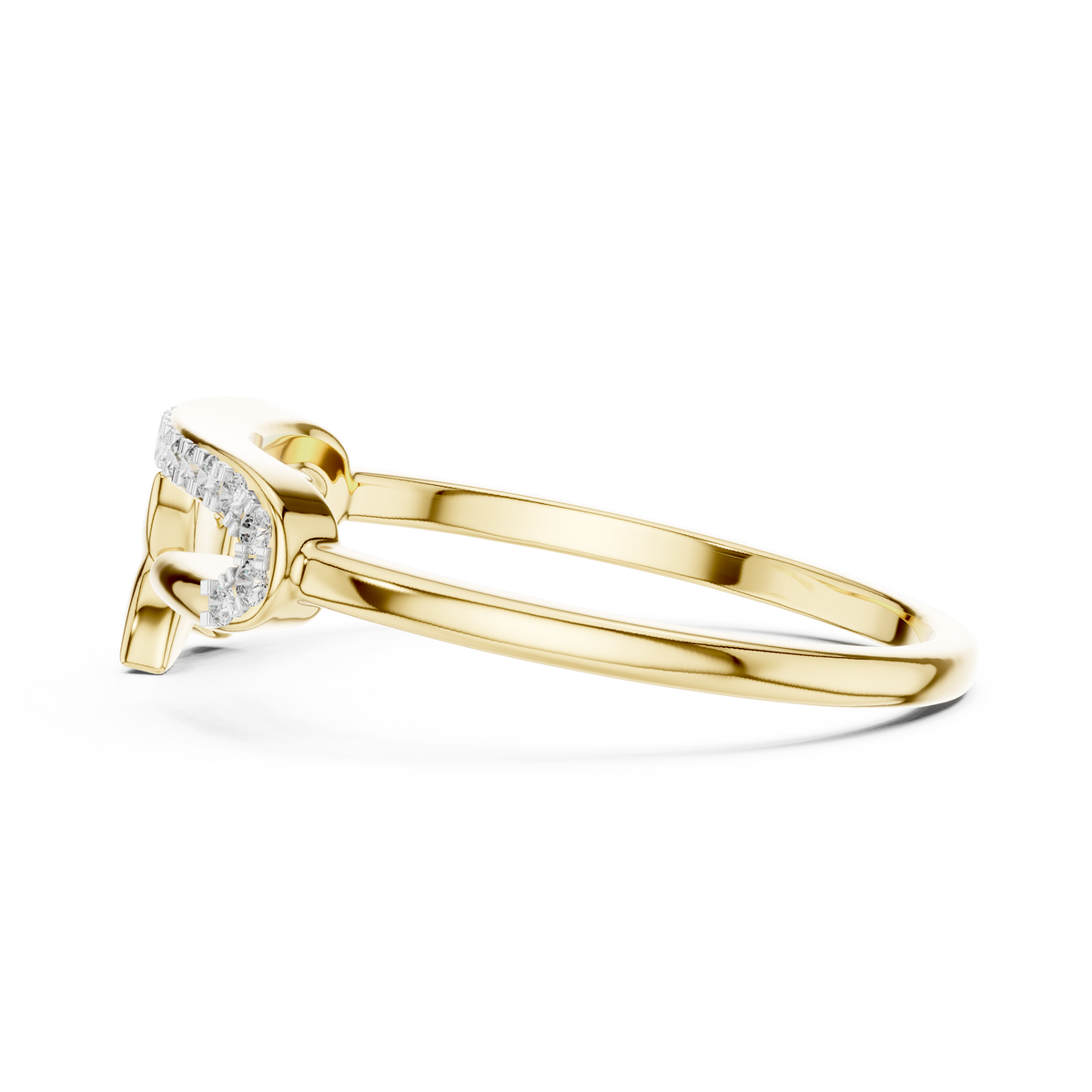 Open Butterfly Pave Set Lab Grown Diamond Ring