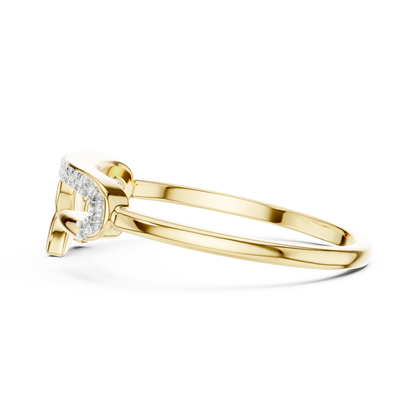 Open Butterfly Pave Set Lab Grown Diamond Ring