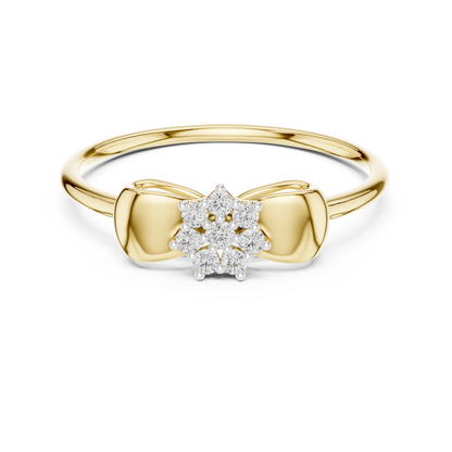 Bowknot Cluster Lab Grown Diamond Ring