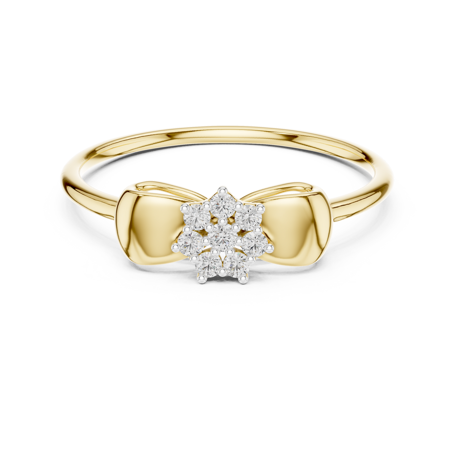Bowknot Cluster Lab Grown Diamond Ring