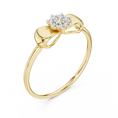 Bowknot Cluster Lab Grown Diamond Ring
