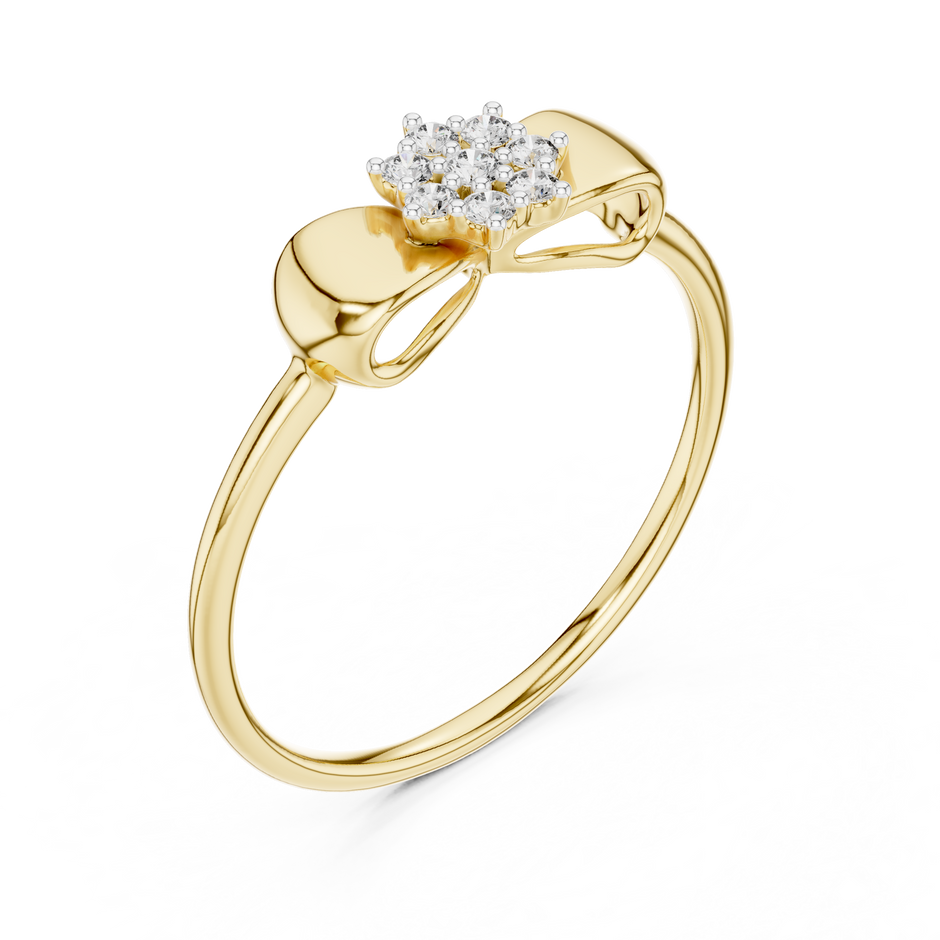 Bowknot Cluster Lab Grown Diamond Ring