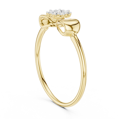 Bowknot Cluster Lab Grown Diamond Ring