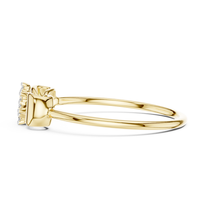 Bowknot Cluster Lab Grown Diamond Ring