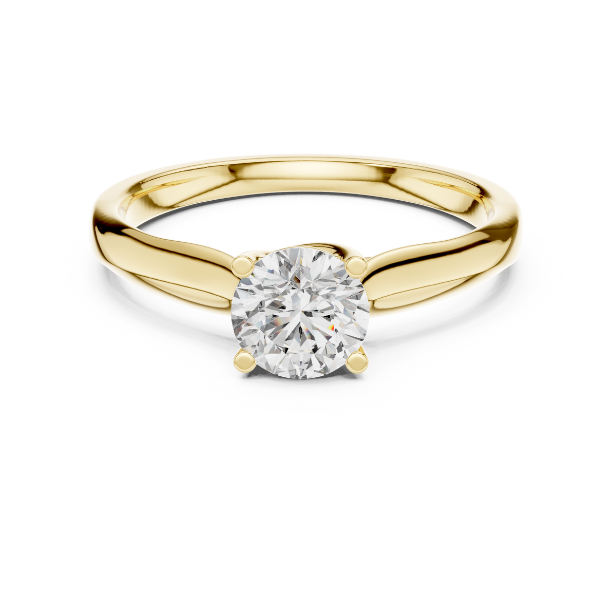 0.65 Ct Round Classic Solitaire Lab Grown Diamond Ring