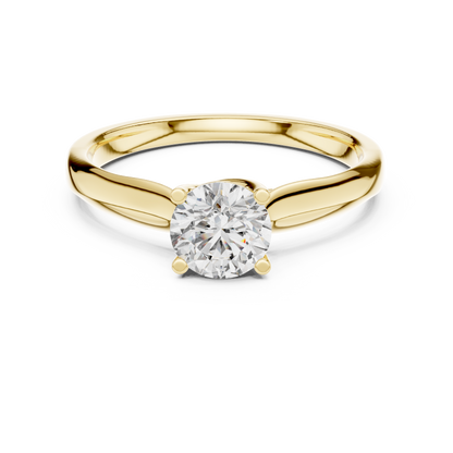 0.65 Ct Round Classic Solitaire Lab Grown Diamond Ring