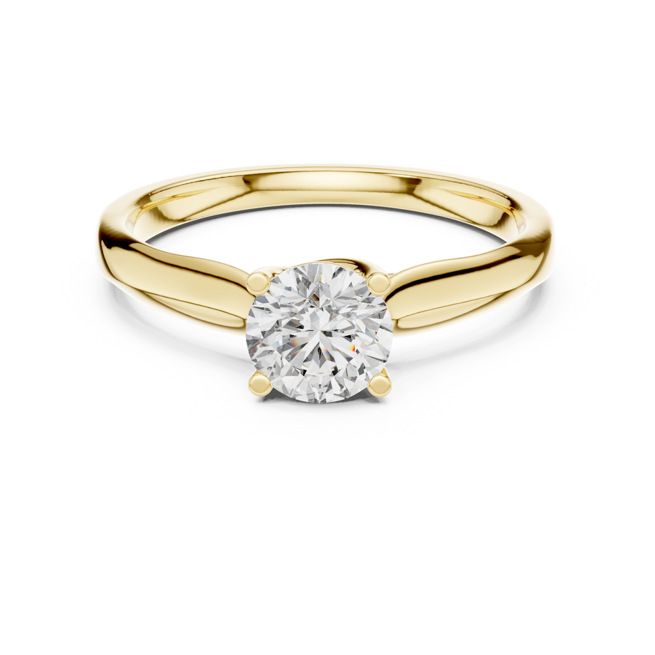 0.65 Ct Round Classic Solitaire Lab Grown Diamond Ring