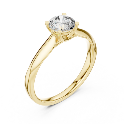0.65 Ct Round Classic Solitaire Lab Grown Diamond Ring
