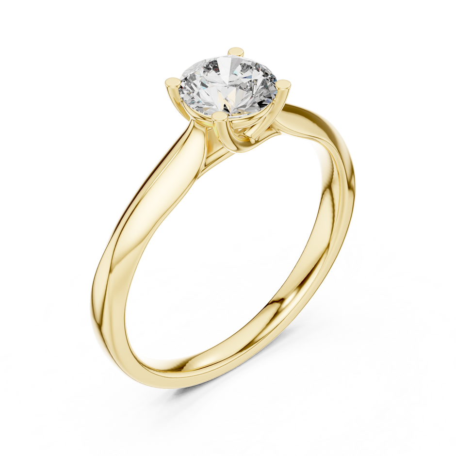 0.65 Ct Round Classic Solitaire Lab Grown Diamond Ring
