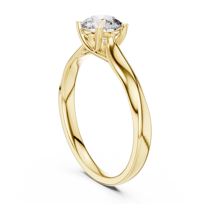 0.65 Ct Round Classic Solitaire Lab Grown Diamond Ring