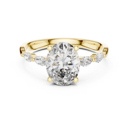 1.00 Ct Oval Cut Lab Grown Diamond Solitaire Ring