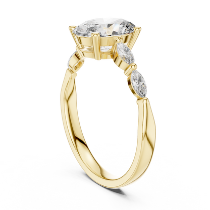 1.00 Ct Oval Cut Lab Grown Diamond Solitaire Ring