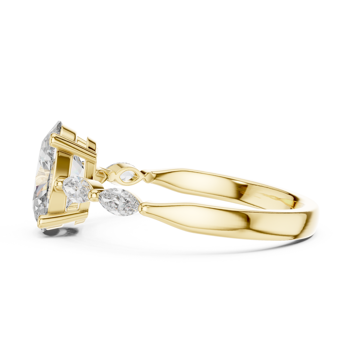 1.00 Ct Oval Cut Lab Grown Diamond Solitaire Ring