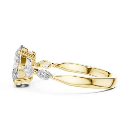 1.00 Ct Oval Cut Lab Grown Diamond Solitaire Ring
