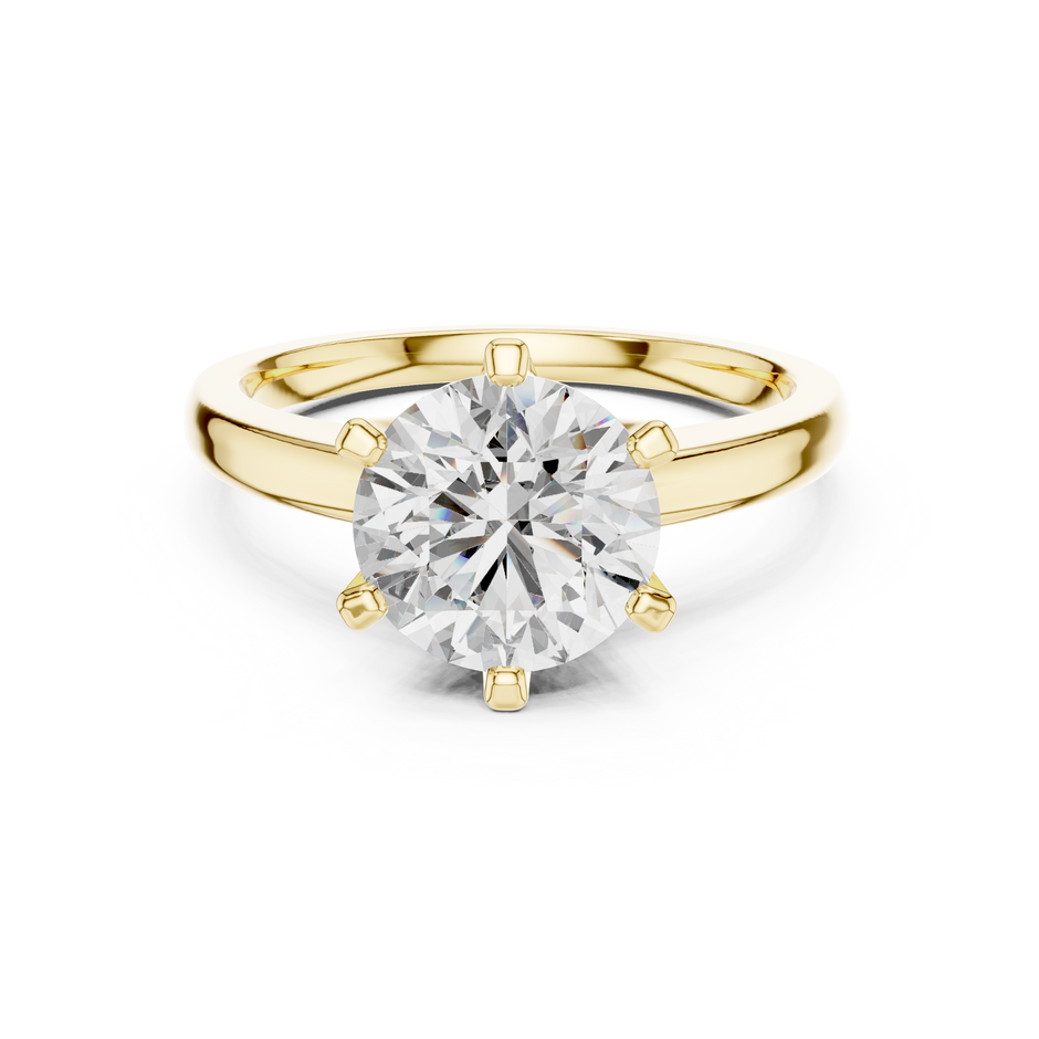 1.20 Ct Round Cut Solitaire Six Prong Lab Grown Diamond Ring