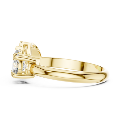 Pear and Round Cut Toi et Moi Lab-Grown Diamond Halo Ring