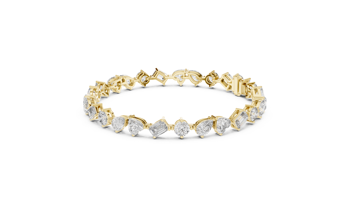 Mixed Shape Lab Grown Diamond Eternity Tennis Bracelet