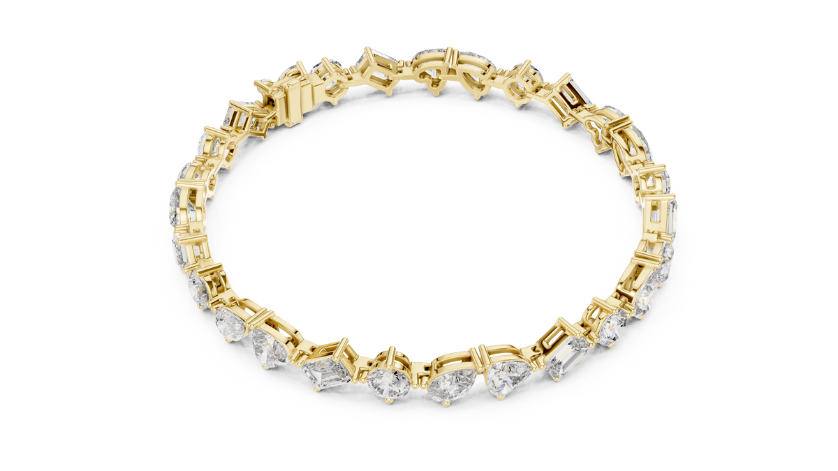 Mixed Shape Lab Grown Diamond Eternity Tennis Bracelet