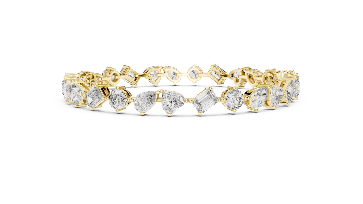 Mixed Shape Lab Grown Diamond Eternity Tennis Bracelet