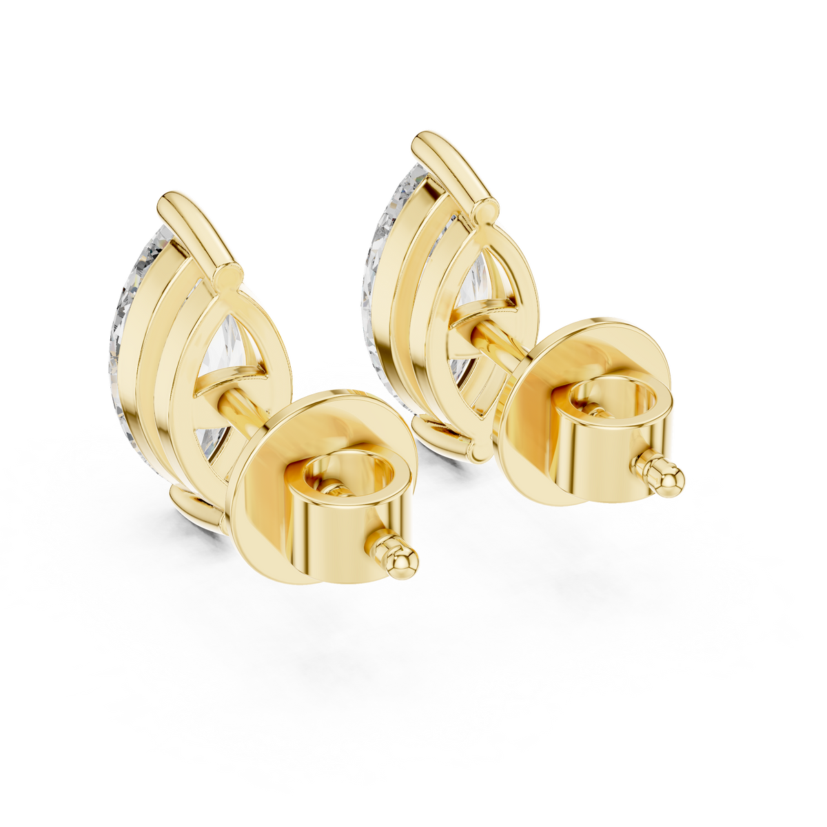 0.75ct Each Marquise Cut Lab Grown Diamond Solitaire Stud Earrings