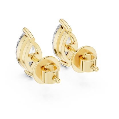 0.75ct Each Marquise Cut Lab Grown Diamond Solitaire Stud Earrings