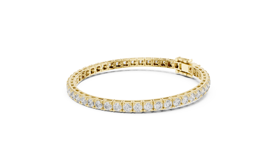 Four Prong Classic Round Lab Grown Diamond Line Tennis Bracelet