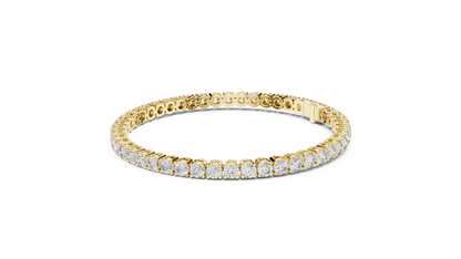 Shared-Prong Round Lab Grown Diamond Tennis Bracelet.