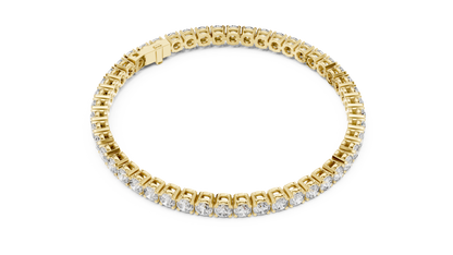 Shared-Prong Round Lab Grown Diamond Tennis Bracelet.