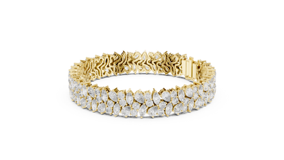 The Florentine Multi-Shape Lab Grown Diamond Cluster Statement Bracelet