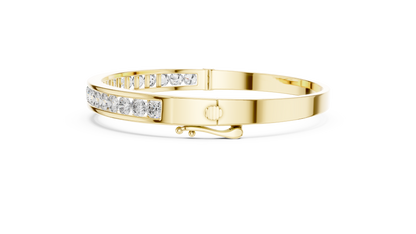 The Channel-Set Round Lab Grown Diamond Bangle