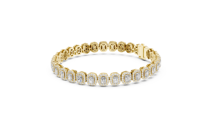 The Imperial Halo Radiant-Cut Lab Grown Diamond Tennis Bracelet