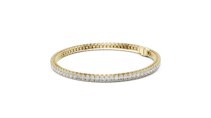 Shared-Prong Oval Cut Lab Grown Diamond Tennis Bracelet.