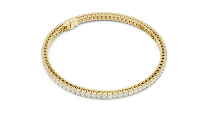 Shared-Prong Oval Cut Lab Grown Diamond Tennis Bracelet.