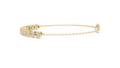 The Vintage Crown-Bezel Set Lab Grown Diamond Station Bracelet