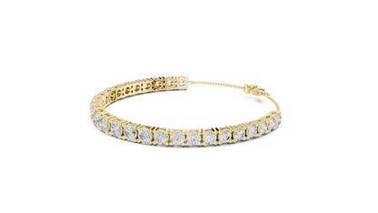 The Graduated Round Lab Grown Diamond Half-Tennis Bracelet.