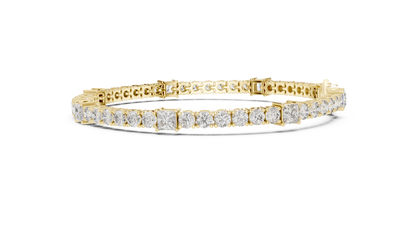 Alternating Princess & Round Lab Grown Diamond Tennis Bracelet.