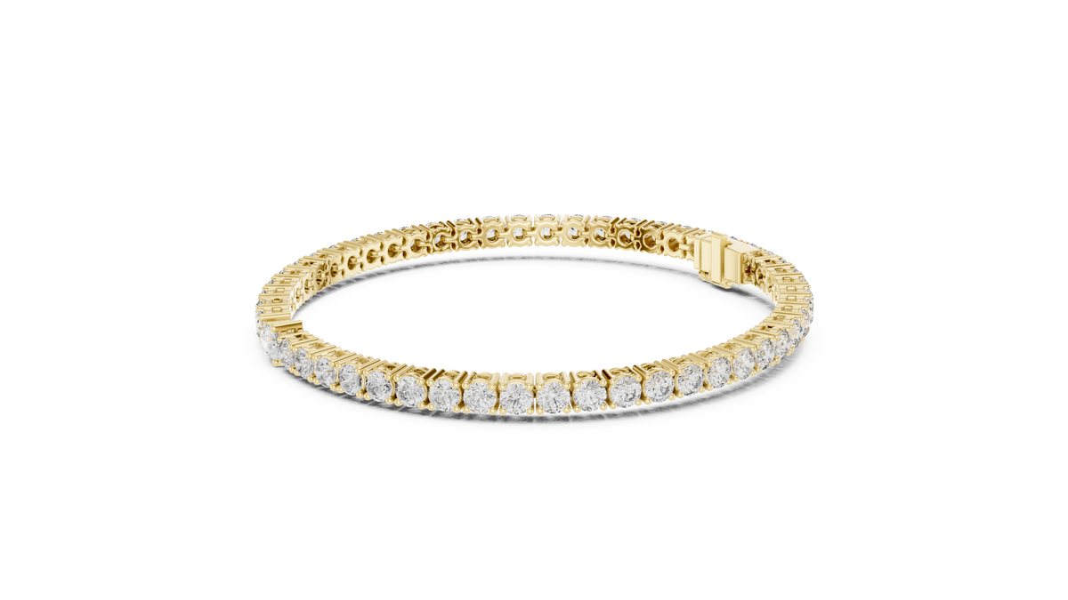 The Tear-Drop Focal Round Lab Grown Diamond Tennis Bracelet.