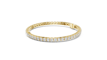 The Tear-Drop Focal Round Lab Grown Diamond Tennis Bracelet.