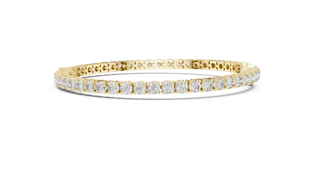 The Tear-Drop Focal Round Lab Grown Diamond Tennis Bracelet.