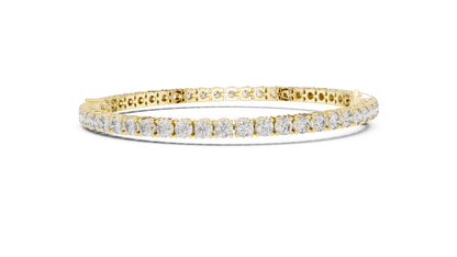 The Tear-Drop Focal Round Lab Grown Diamond Tennis Bracelet.
